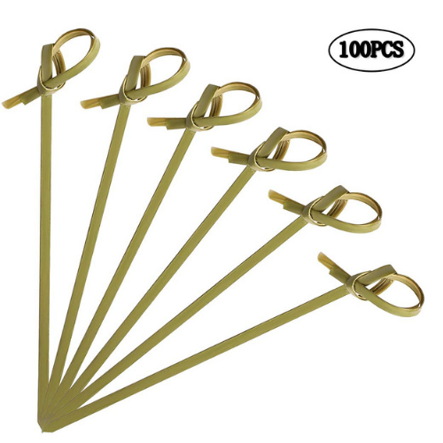 Bamboo Knoted Skewer 12cm  100pcs/bag