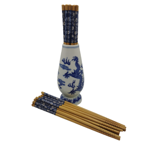 Chopsticks(Dark Blue&white 10 Pairs/bag )