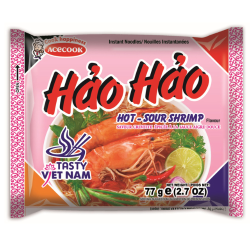 Hao Hao Hot&sour Shrimp Instant Noodles 77g