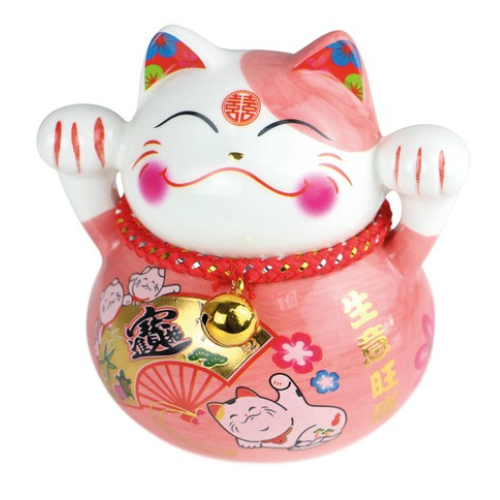 Lucky Cer. Cat A Hand 10cm