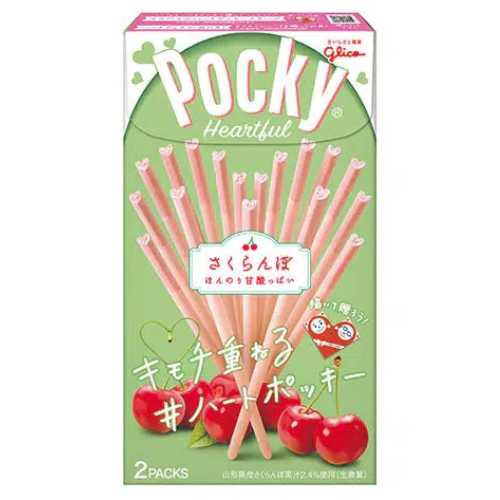 Pocky Biscuit Sticks Heart Cherry Flavor 54.6g