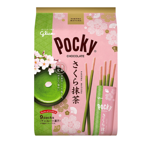 Pocky Biscuit Sticks Sakura Matcha Flavor 114.3g