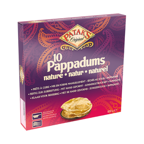 Patak's Pappadum Plain 15cm 100gr