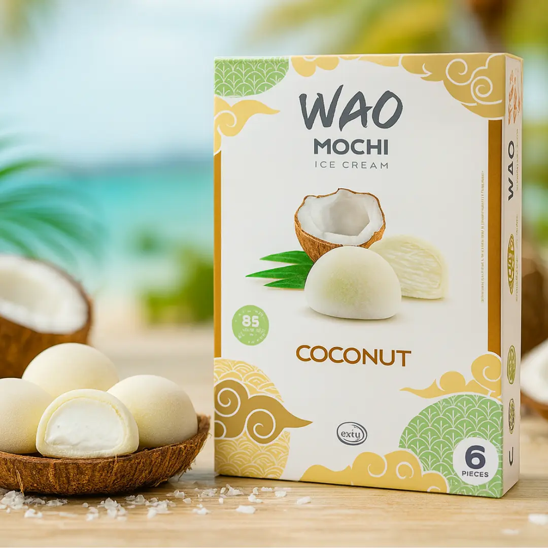 Wao Mochi Ice Cream Coconut 6pcs 210gr
