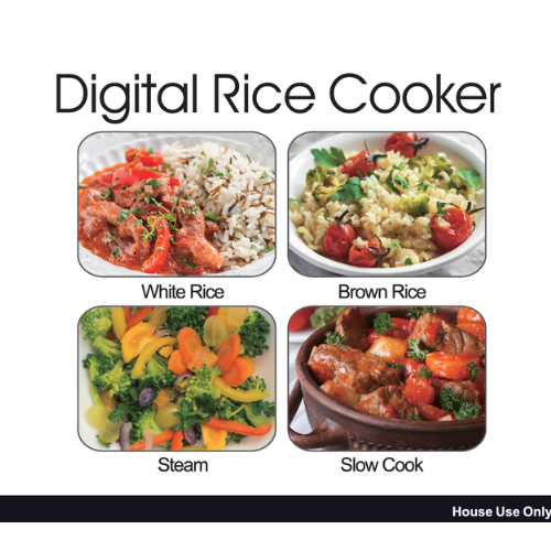 Home Use Digital Rice Cooker, 6-cup (Uncooked) / 12-cup (Cooked) Takahiro Brand