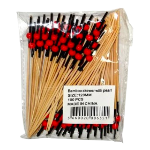 Bamboo Red Stick 12cm 100/bag