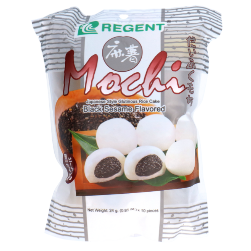 Regent Japanese Style Glutinous Rice Cake Black Sesame 240g. (10pieces)