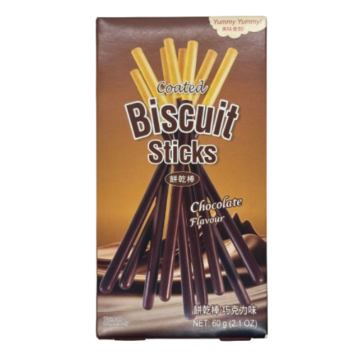 Coated Biscuits Sticks Chocolate Flavour 60gr