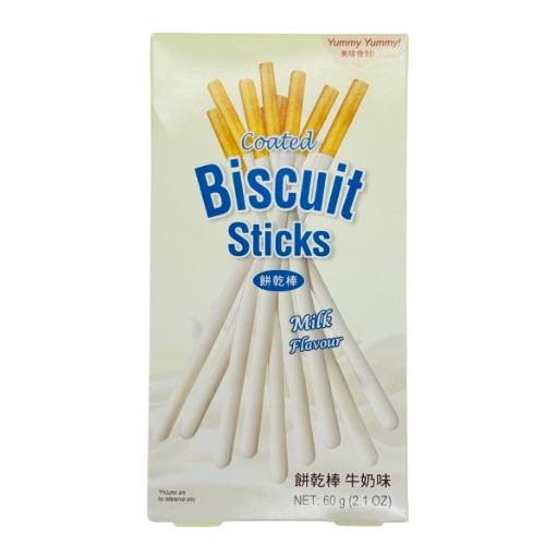 Coated Biscuits Sticks Milk Flavour 60gr