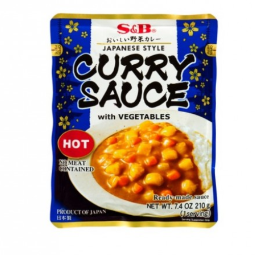 S&B Curry sauce with veg. hot  205ml