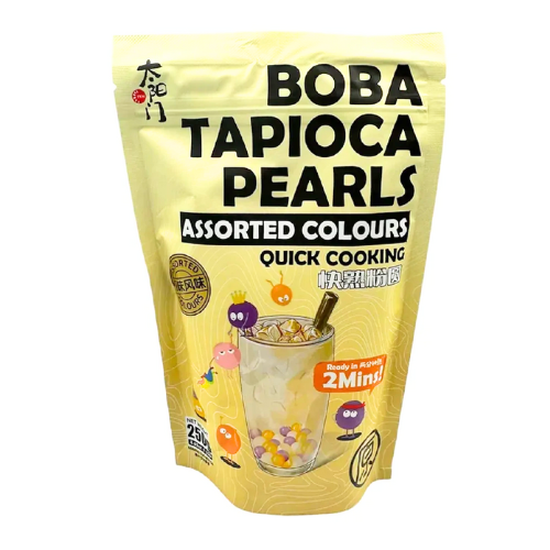 TYM Quick Cooking Boba Tapioca Balls Assorted Flavour 250gr