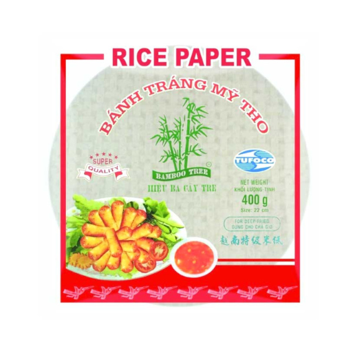 Rice Paper Bamboo Tree Fried 22cm Round 340g