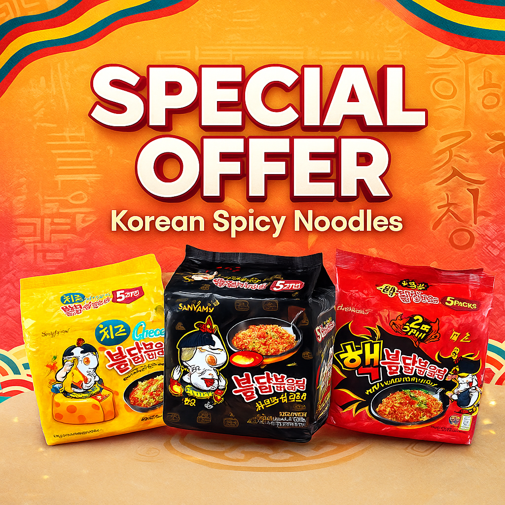 SUPER OFFER! Buldak Samyang Korean Noodles 3 big bag X 5pc X 140g TOTAL 15pc!