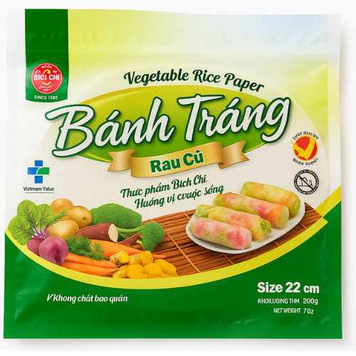 Color Vegetable Rice Paper ( Bich-chi) 22cm 200g