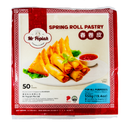 Pastry For Spring Rolls 190mm 550GR (50Sheets) (Mr.Popiah )