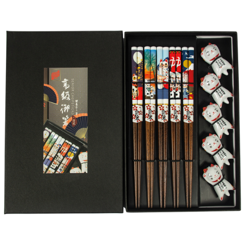 Chopsticks Lucky Cat 5 pairs