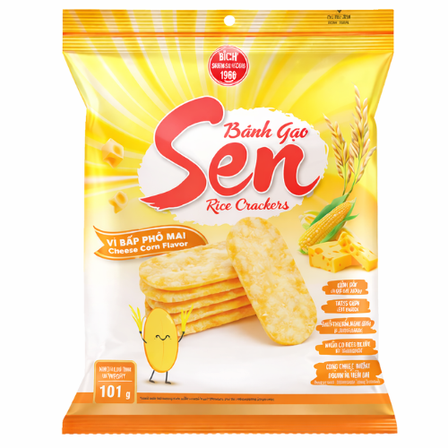 Sen Rice Cracker Cheese Corn Fl. 101g