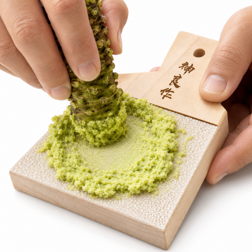 Large Traditional Japanese Sharkskin Grater – For Fresh Wasabi, Ginger & Garlic