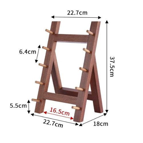 Japanese-Style Sapele Wood Knife Display Rack – 5 Tier